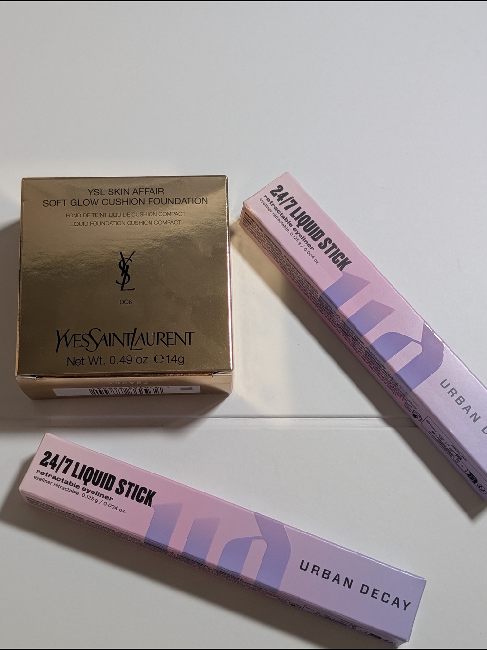 NIB YSL Skin Affair Soft Glow Cushion Foundation DC8 + 2 Urban Decay 24/7 Liquid